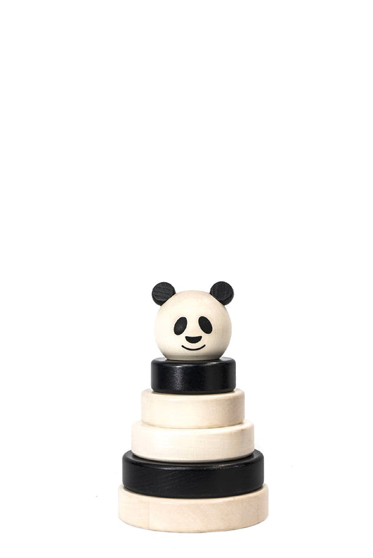39390 Tower builder pyramid - black and white panda