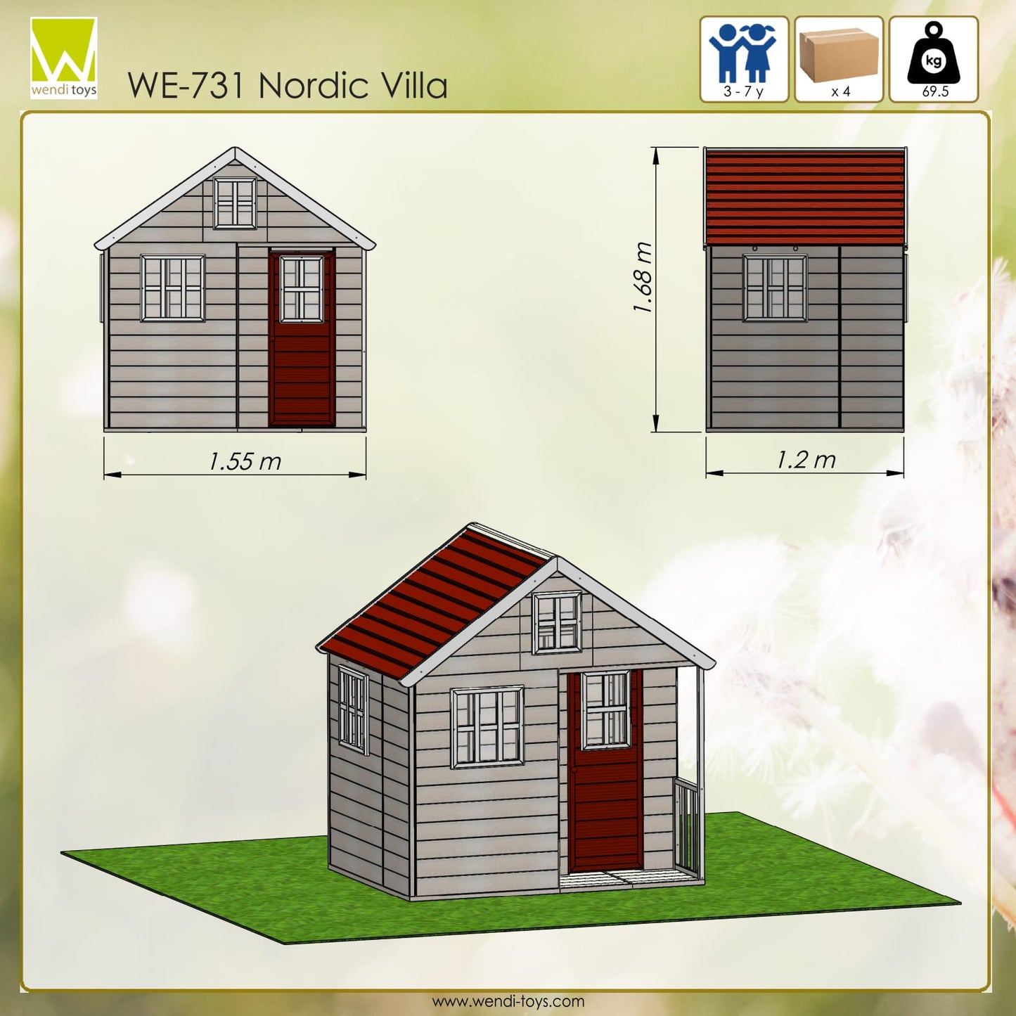 M13R Garden playhouse ("Nordic villa")