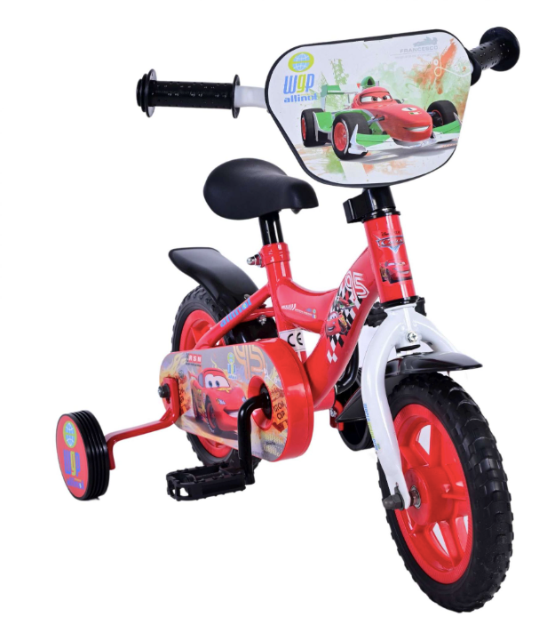 Disney Autók gyerekbicikli - Fiú - 10 inch - Piros - Egyhajtásos - 2-4 éveseknek