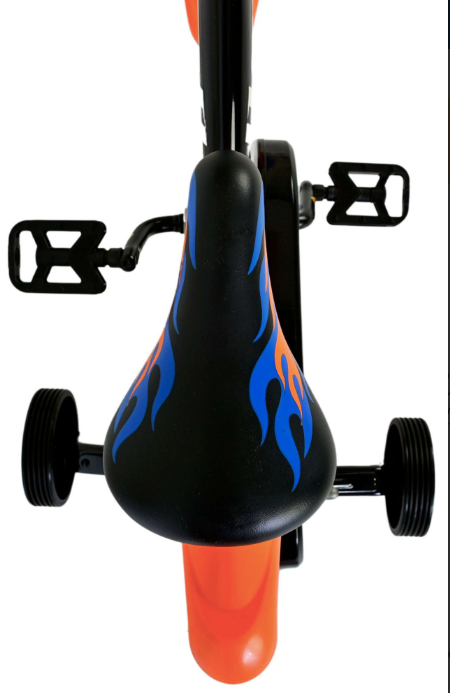 Hot Wheels gyerekbicikli - fiú - 12 colos - Fekete Narancs Kék