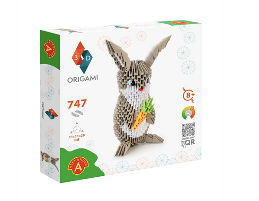 Origami 3D Nyuszi papírhajtogatós építőjáték