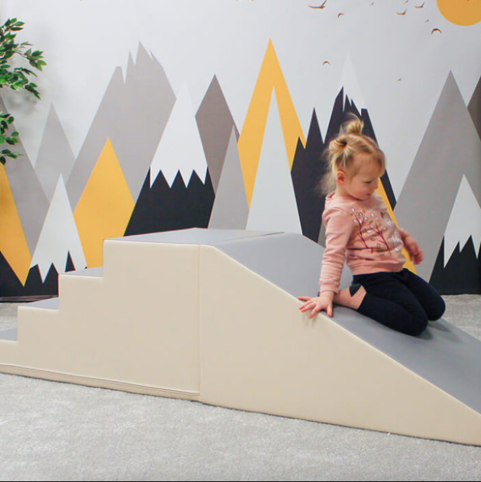 IGLU soft stairs-slide set #01X_22 (2 pieces, medium green-dark green colors)
