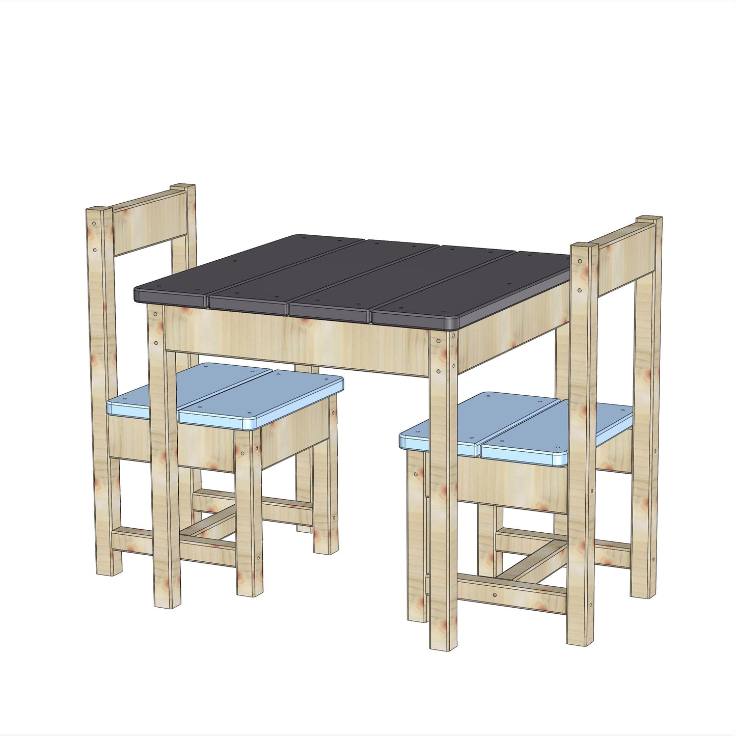 T4 garden children's table with chairs