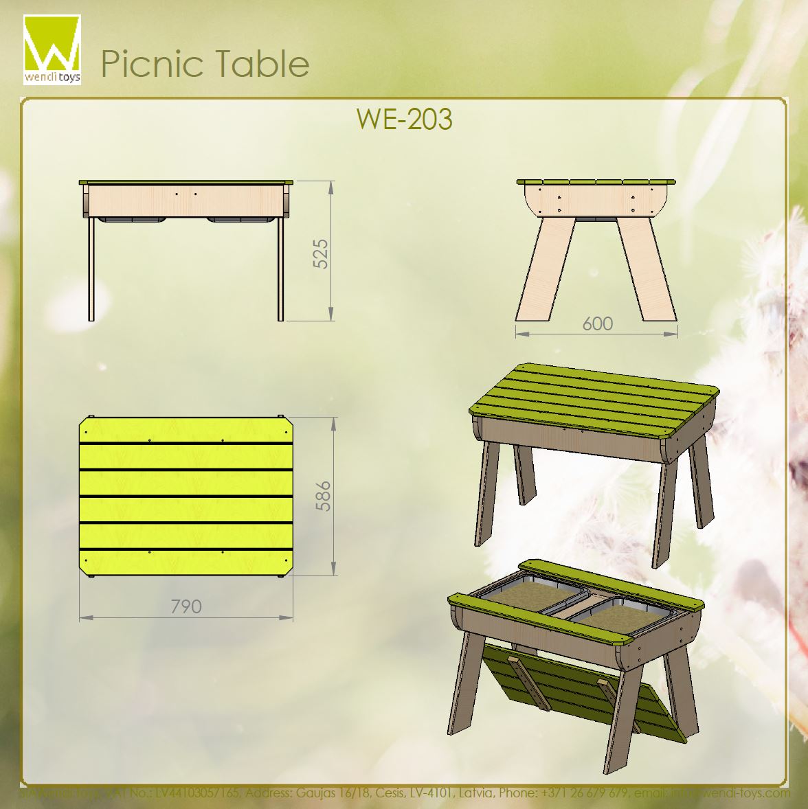 T1 picnic play table