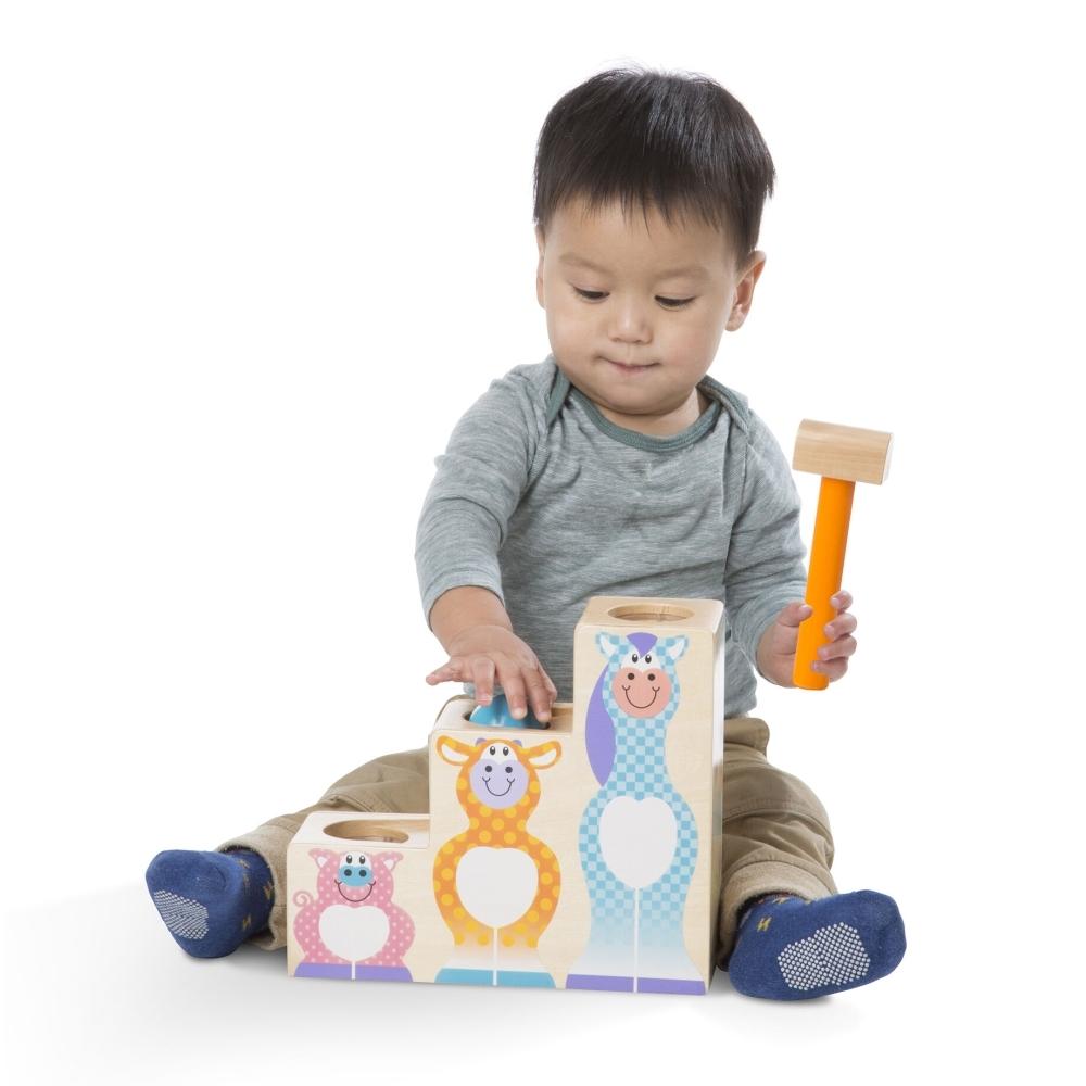 Melissa & Doug Bébi és tipegő fajátékok, Kalapáld és gurul lépcső