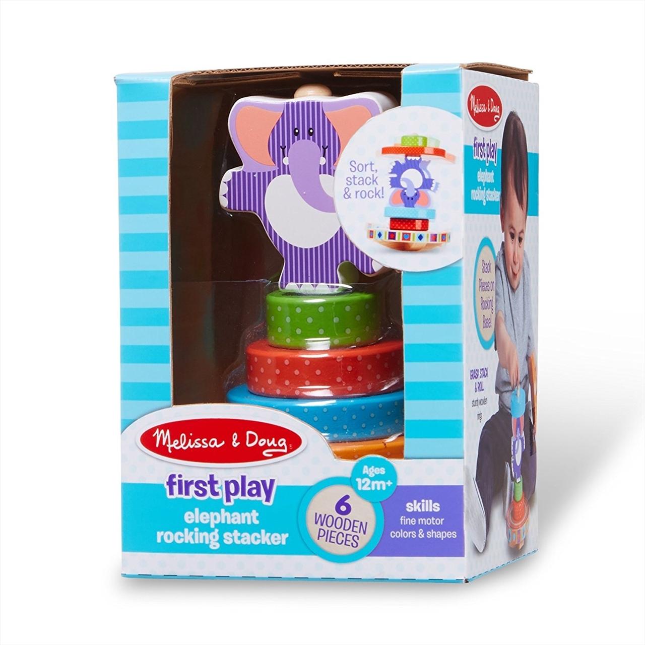 Melissa & Doug Fa készségfejlesztő játék, Egyensúlyozó elefánt