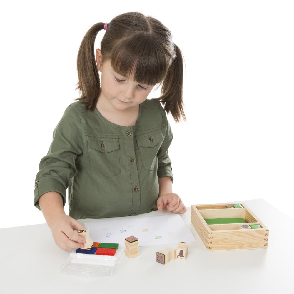 Melissa & Doug Fa nyomda készlet, állatkert