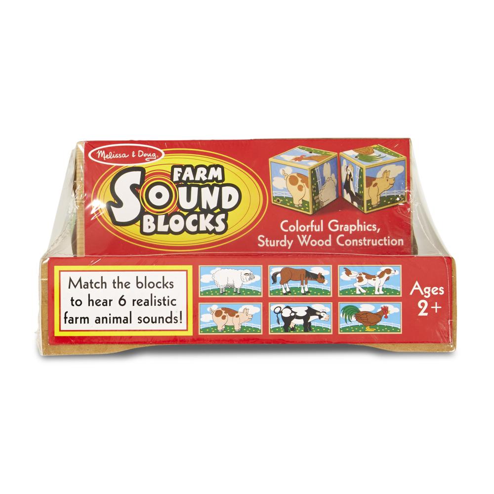 Melissa & Doug Hangot adó kirakó kockák, farm
