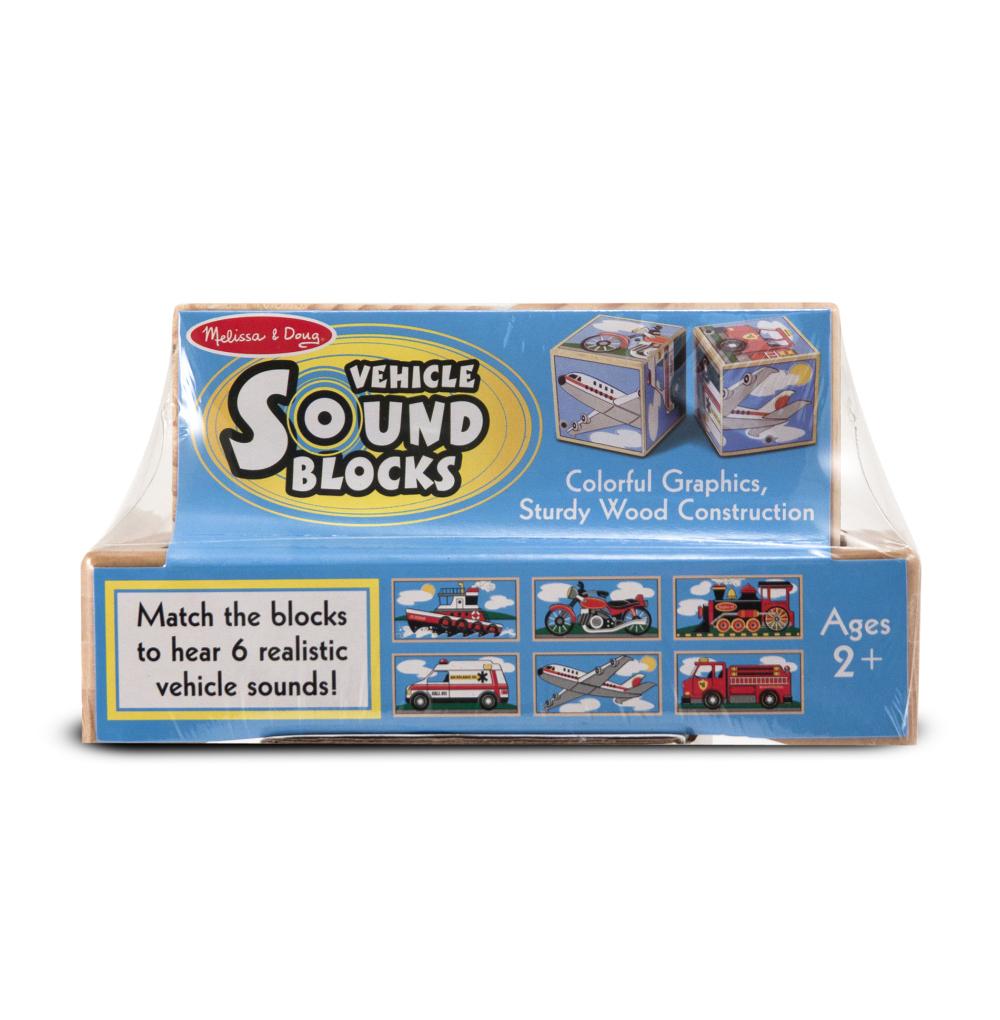Melissa & Doug Hangot adó kirakó kockák, járművek