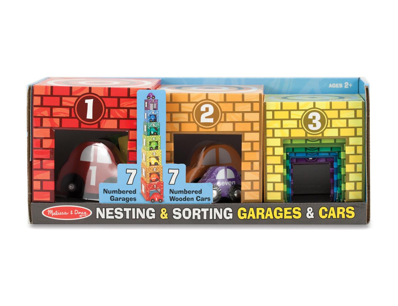 Melissa & Doug Készségfejlesztő játék, Színes-számos toronyépítő garázs
