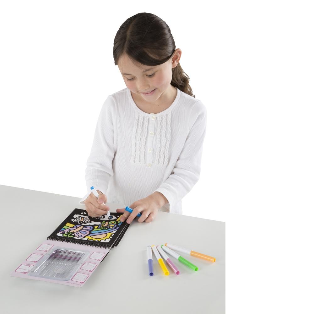 Melissa & Doug Kreatív játék, Bársonyos színező, pillangók
