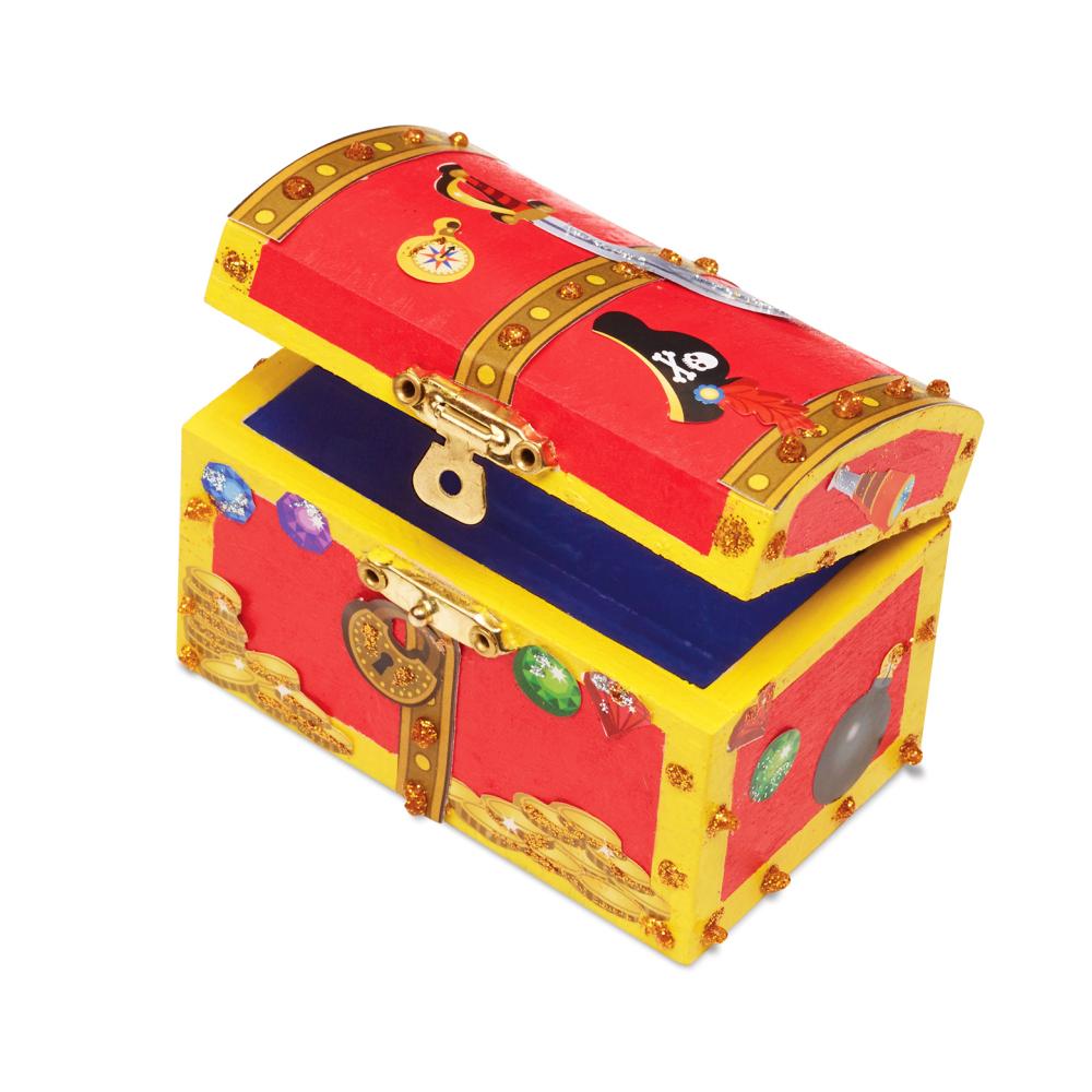 Melissa & Doug Kreatív játék, Fa doboz díszítés, kincsesláda