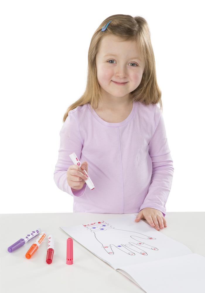 Melissa & Doug Kreatív játék, Filcnyomda és színező füzet, lányos