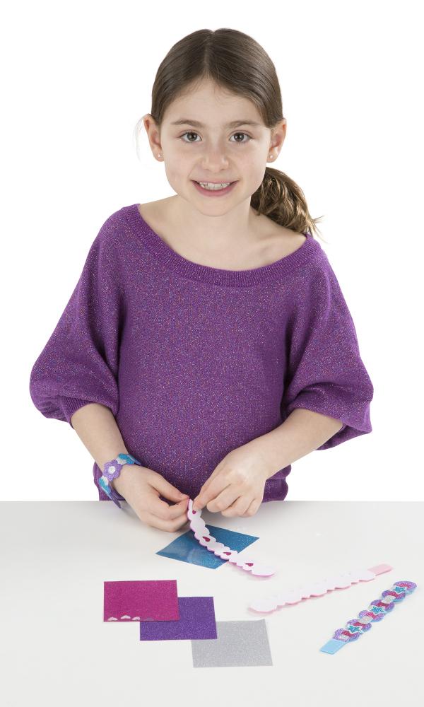 Melissa & Doug Kreatív játék, Glitter habszivacs karkötő készítő