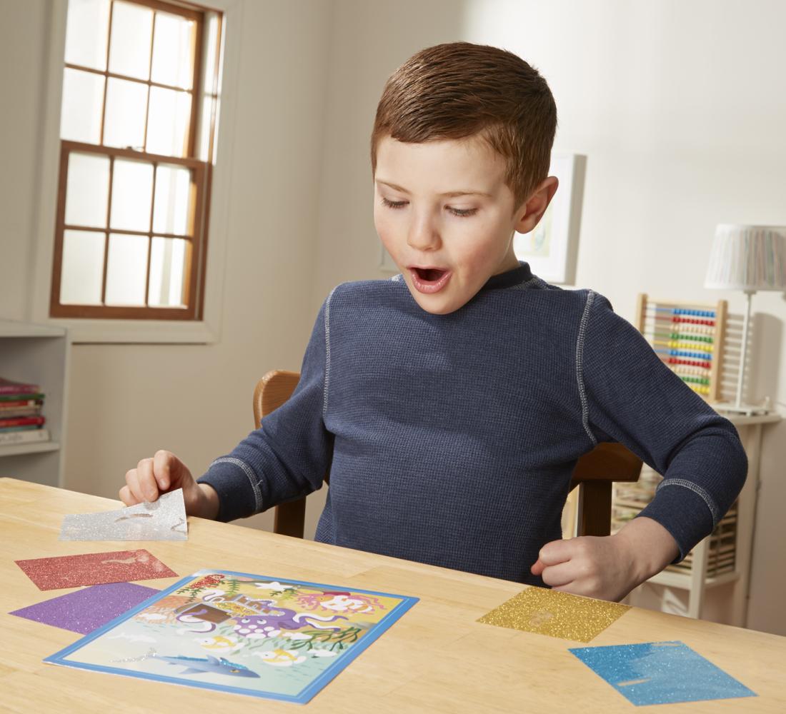 Melissa & Doug Kreatív játék, Glitter képkészítő, tenger