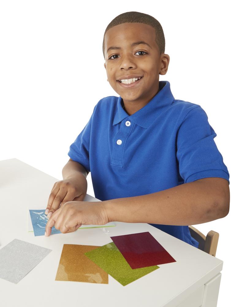 Melissa & Doug Kreatív játék, Glitter pufi matrica készítő, kaland