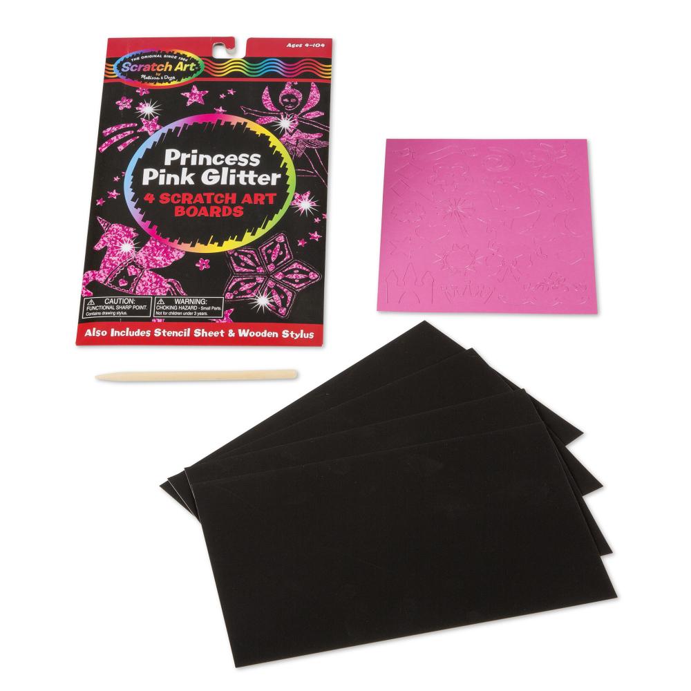 Melissa & Doug Kreatív játék, Képkarc glitter, hercegnő