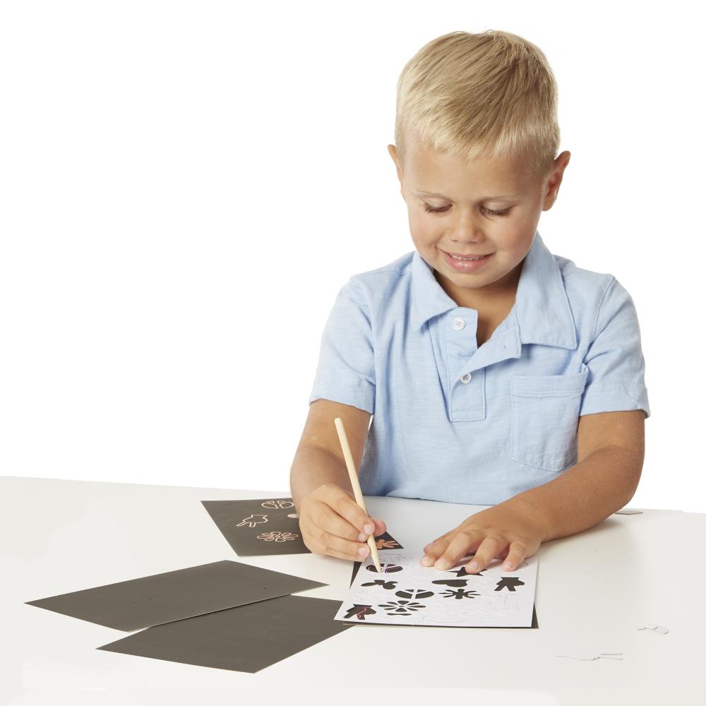 Melissa & Doug Kreatív játék, Képkarc neon, többféle téma