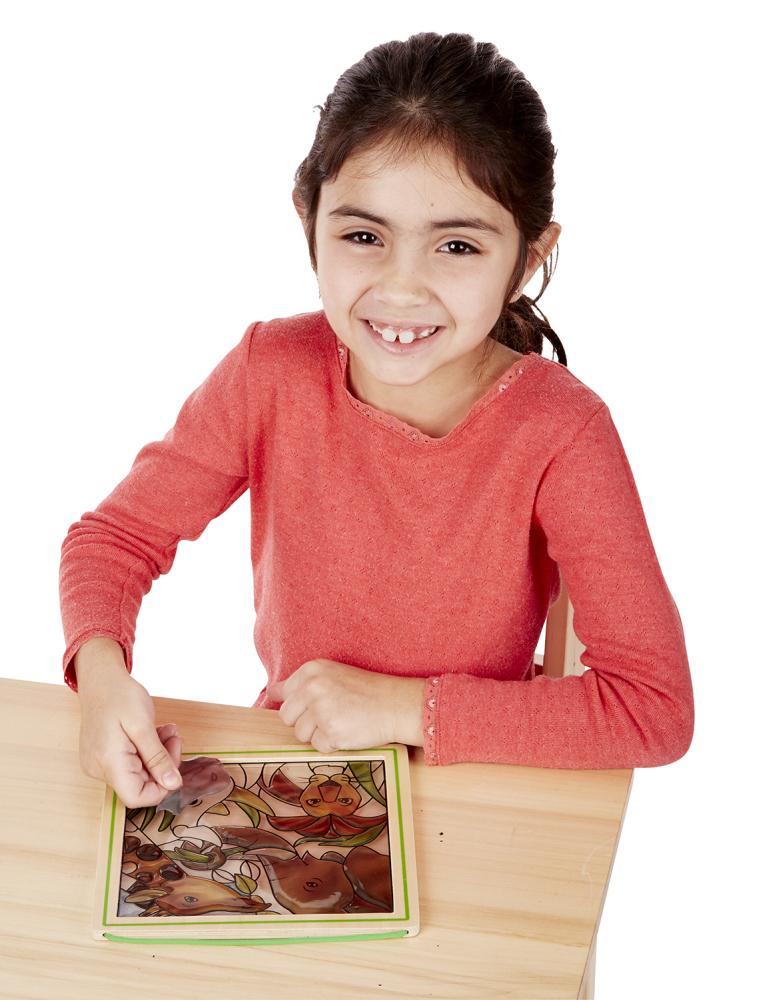 Melissa & Doug Kreatív játék, Ólomüveg képkészítő készlet, szafari