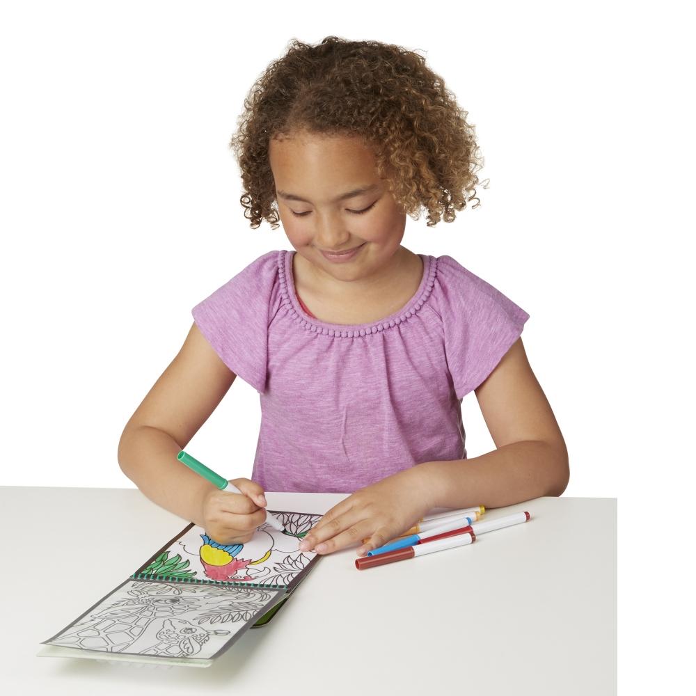 Melissa & Doug Kreatív játék, Ólomüveg színező, állatok