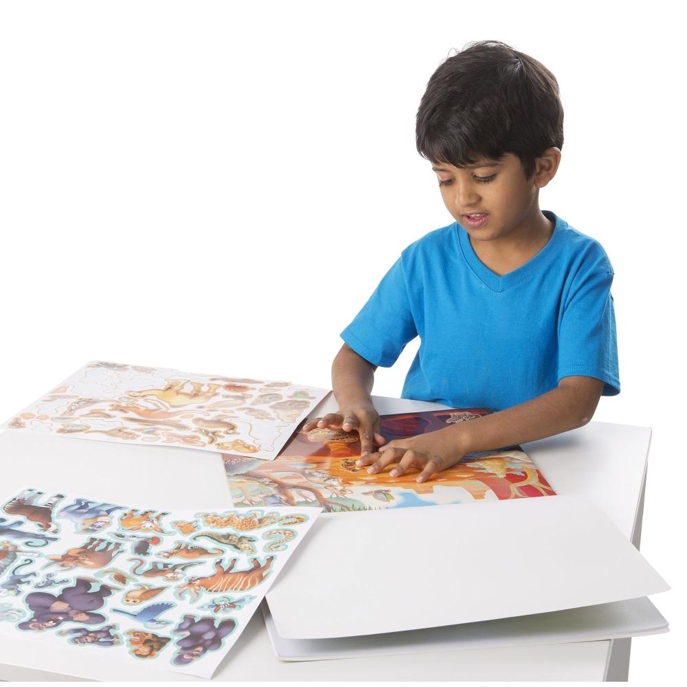 Melissa & Doug Kreatív játék, Újrahasználható matrica készlet, dzsungel és szavanna