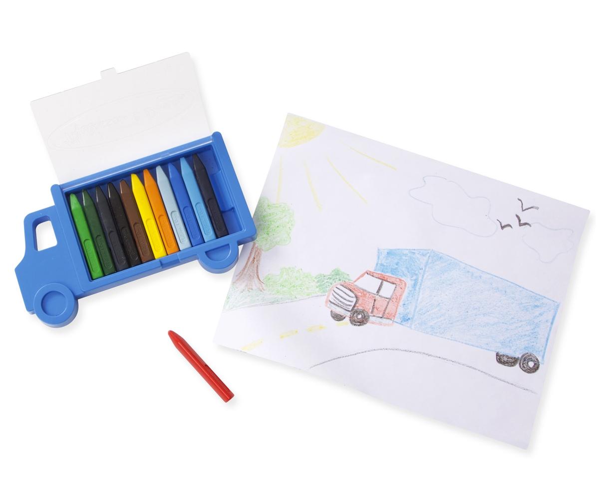 Melissa & Doug Kreatív játék, Zsírkréták teherautóban