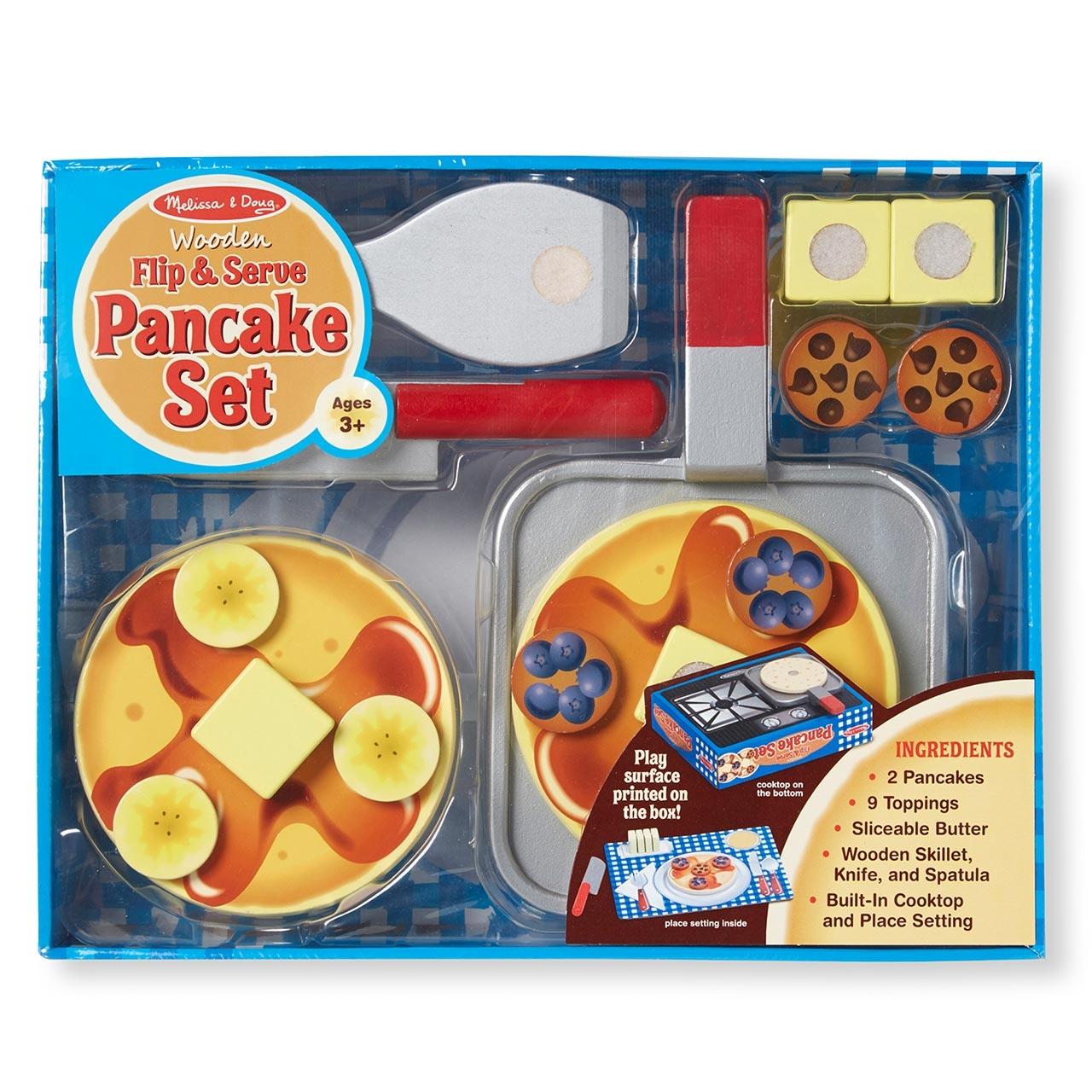 Melissa & Doug Sütés-főzés, fa palacsintasütő készlet