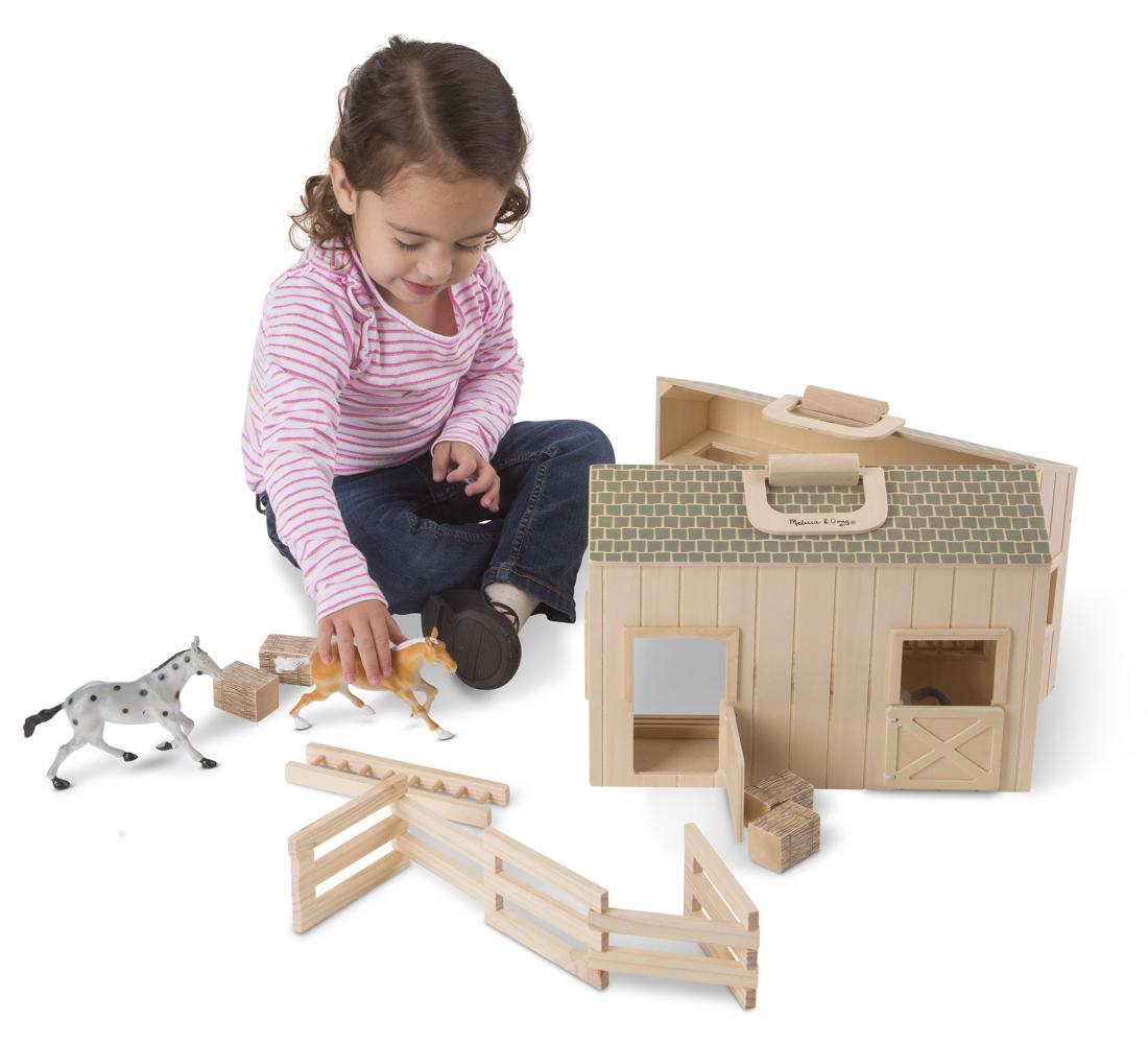 Melissa & Doug Szétnyitható fa istálló