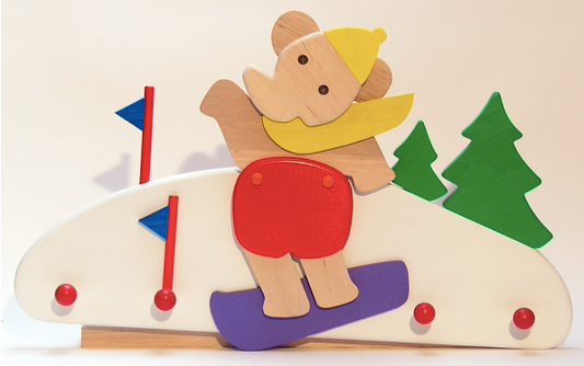61810 Clothes hanger for children - Elephant and snowboard