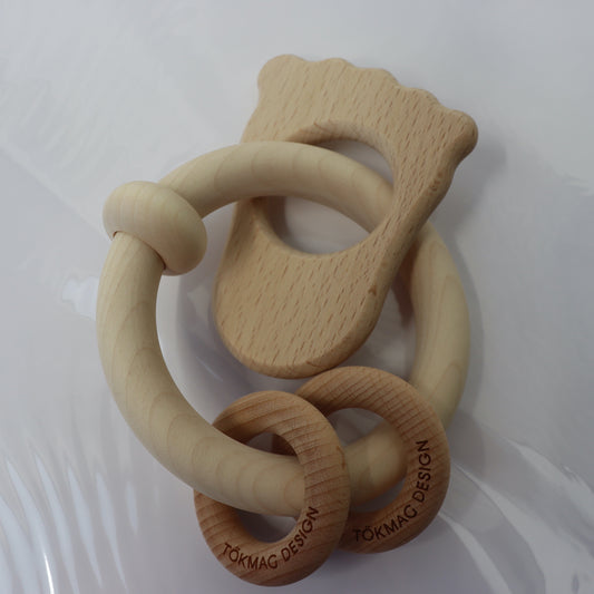 Tökmag Design with natural wooden rattle chew - Talpacskás