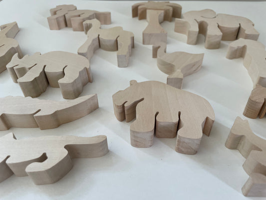 Natúr fa vadon élő állatok - kreatív szett