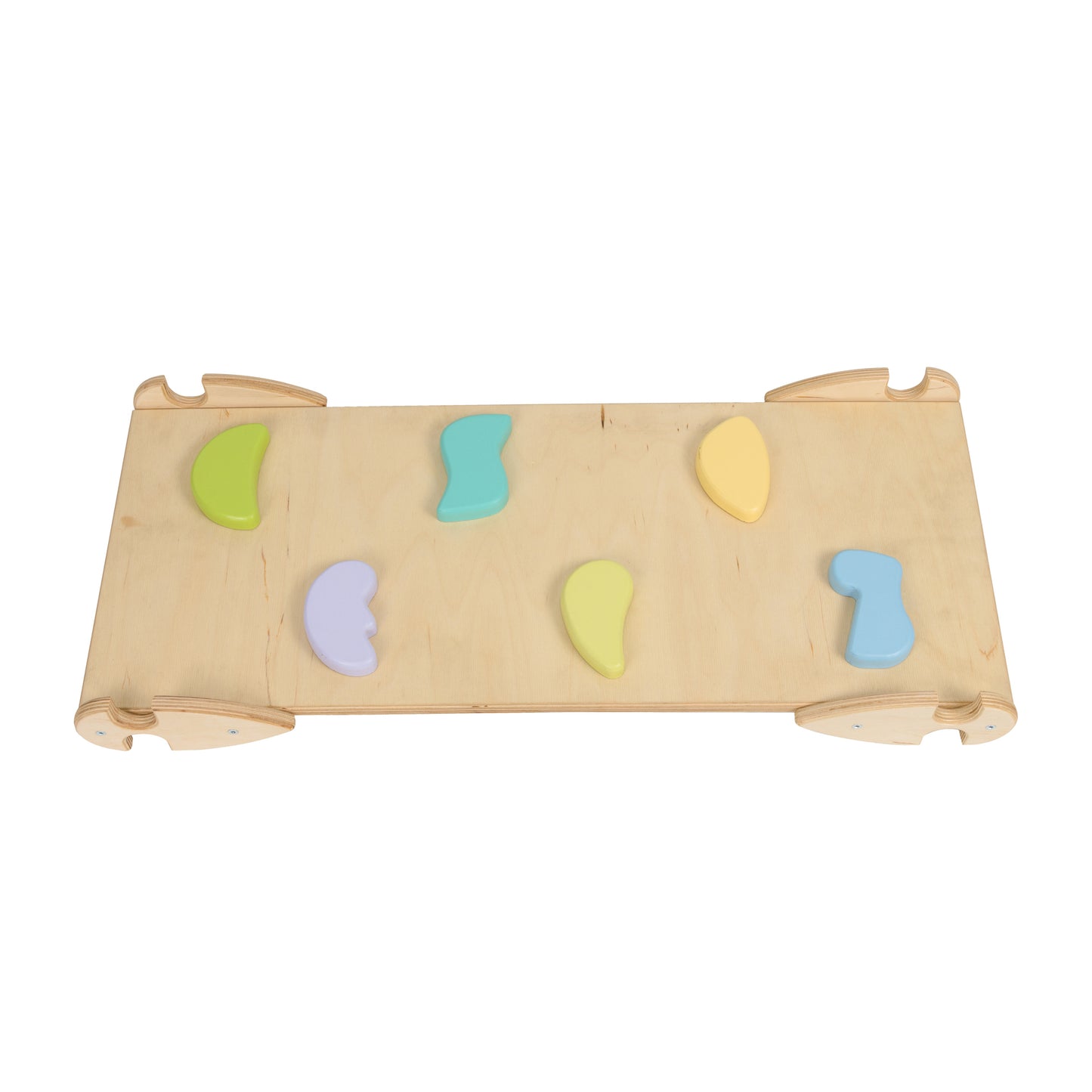 Montessori szivárvány hinta / boltív mászórámpával és párnával (kis méretű, pasztell színek)