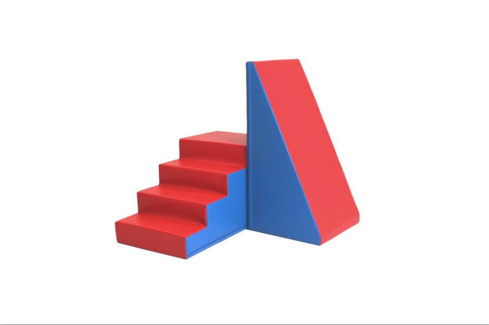 IGLU puha lépcső-csúszda szett #01X_02 (2 db-os, piros-kék színek)