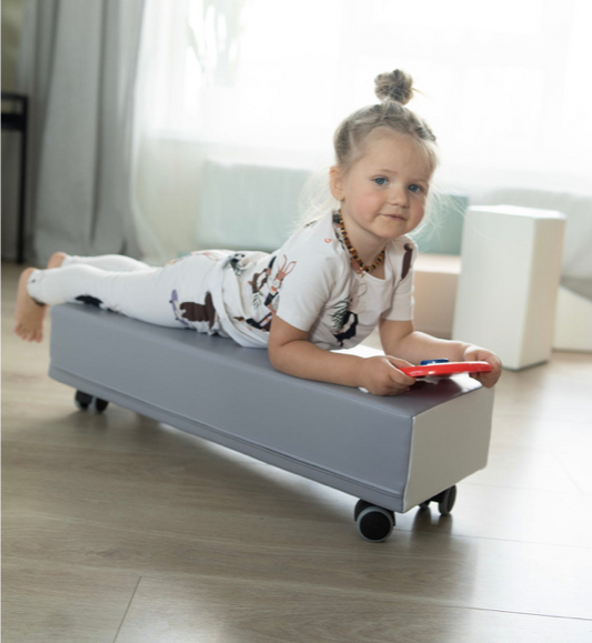 Soft rolling toy - Little Surfer Long Daddy - gray