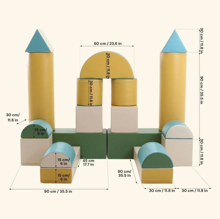 IGLU puha formák nagy méretű építő szett (19X_02) - Erőd