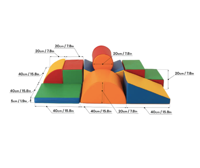 IGLU puha formák mászó és építő szett #33 (8 db-os)