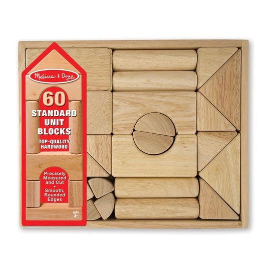 Melissa & Doug Fa építőjáték, Natur építőkocka 60 db