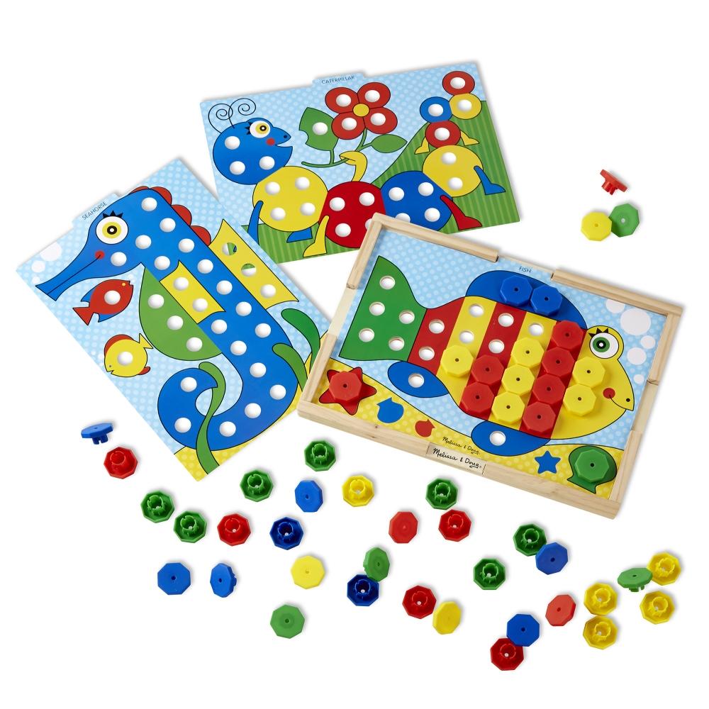Melissa & Doug Fa készségfejlesztő játék, Párosíts és pattints, színkereső