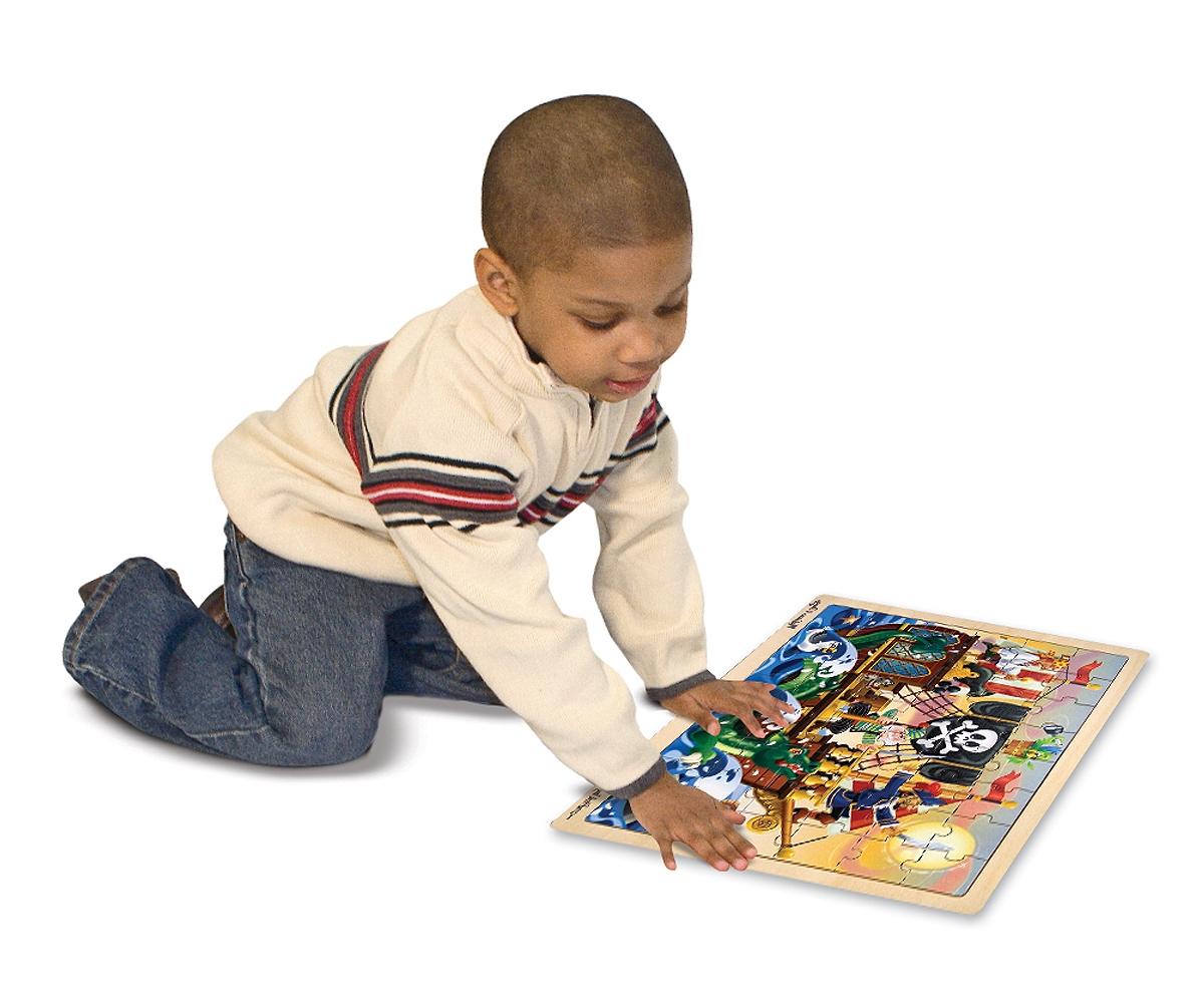 Melissa & Doug Fa készségfejlesztő játék, Puzzle haladóknak, kalózok 48 db-os