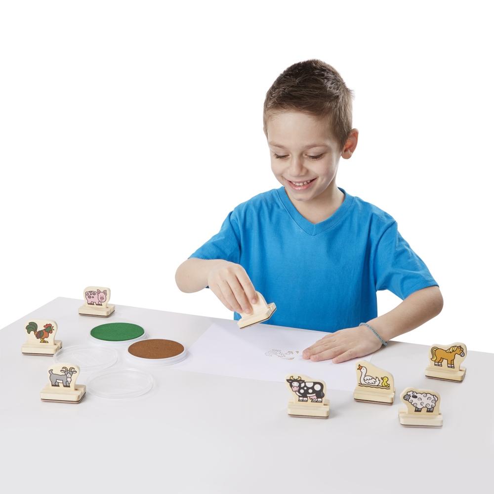 Melissa & Doug Fa nyomda készlet, Első nyomdám, farm állatai