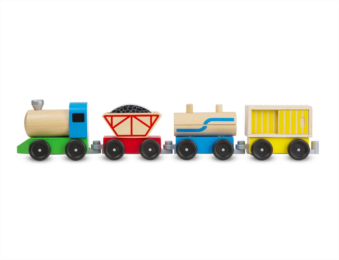 Melissa & Doug Fa vonatok és sínek, Klasszikus vonatszerelvények, Tehervonat
