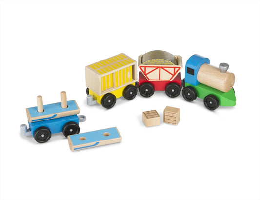 Melissa & Doug Fa vonatok és sínek, Klasszikus vonatszerelvények, Tehervonat