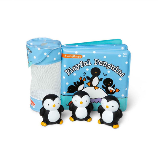 Melissa & Doug, fürdőjáték, vízálló könyv, játékos pingvinek