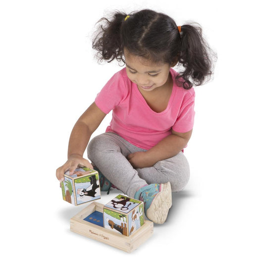 Melissa & Doug Hangot adó kirakó kockák, farm