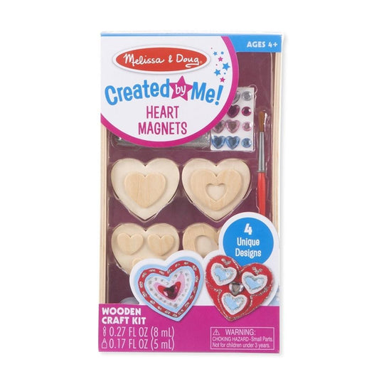 Melissa & Doug Kreatív játék, Fa hűtőmágnes készítés, szivecskék