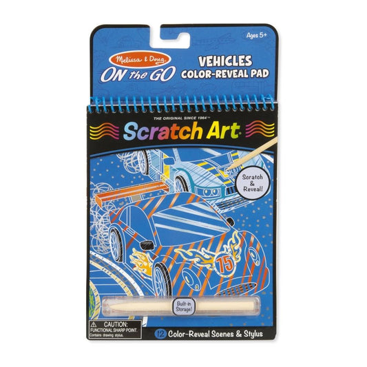 Melissa & Doug Kreatív játék, Képkarc füzet, járművek
