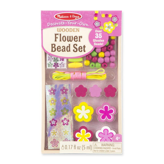 Melissa & Doug Kreatív játék, Kicsi fa gyöngy szett, virágok