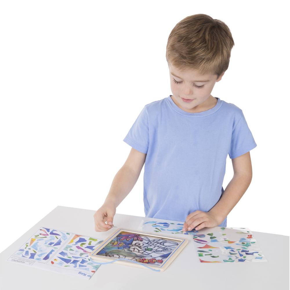 Melissa & Doug Kreatív játék, Ólomüveg képkészítő készlet, óceán