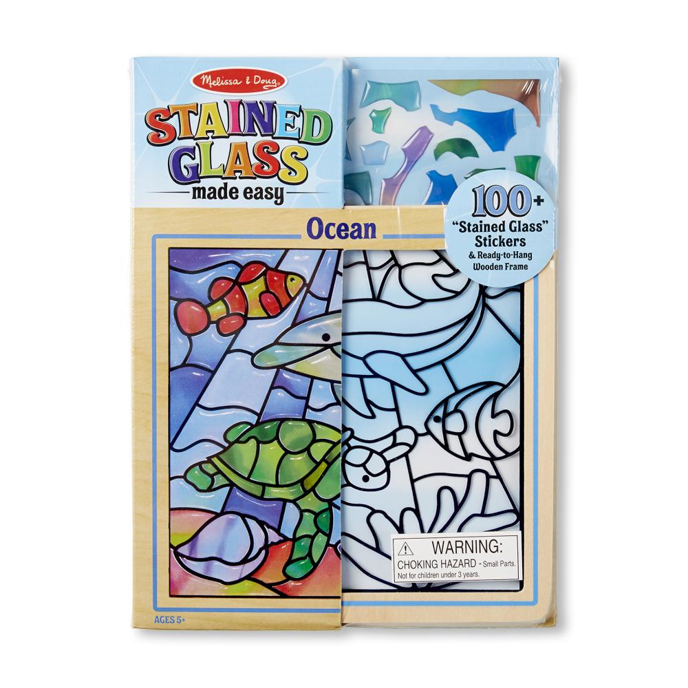 Melissa & Doug Kreatív játék, Ólomüveg képkészítő készlet, óceán