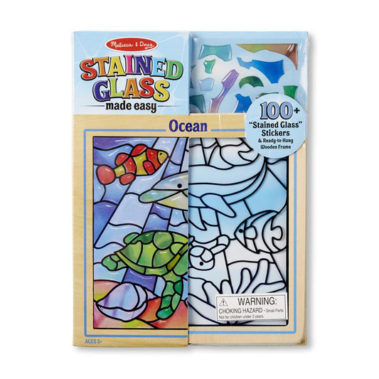 Melissa & Doug Kreatív játék, Ólomüveg képkészítő készlet, óceán